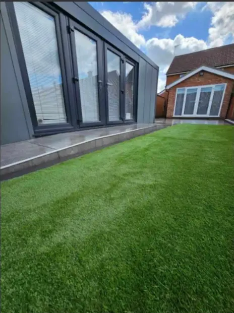Artificial turf close up