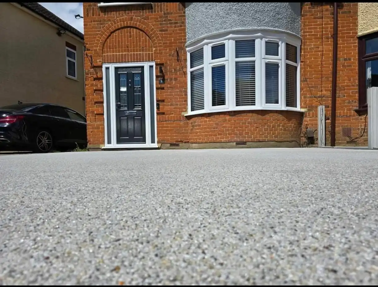Resin bound driveway at a period semi detached house