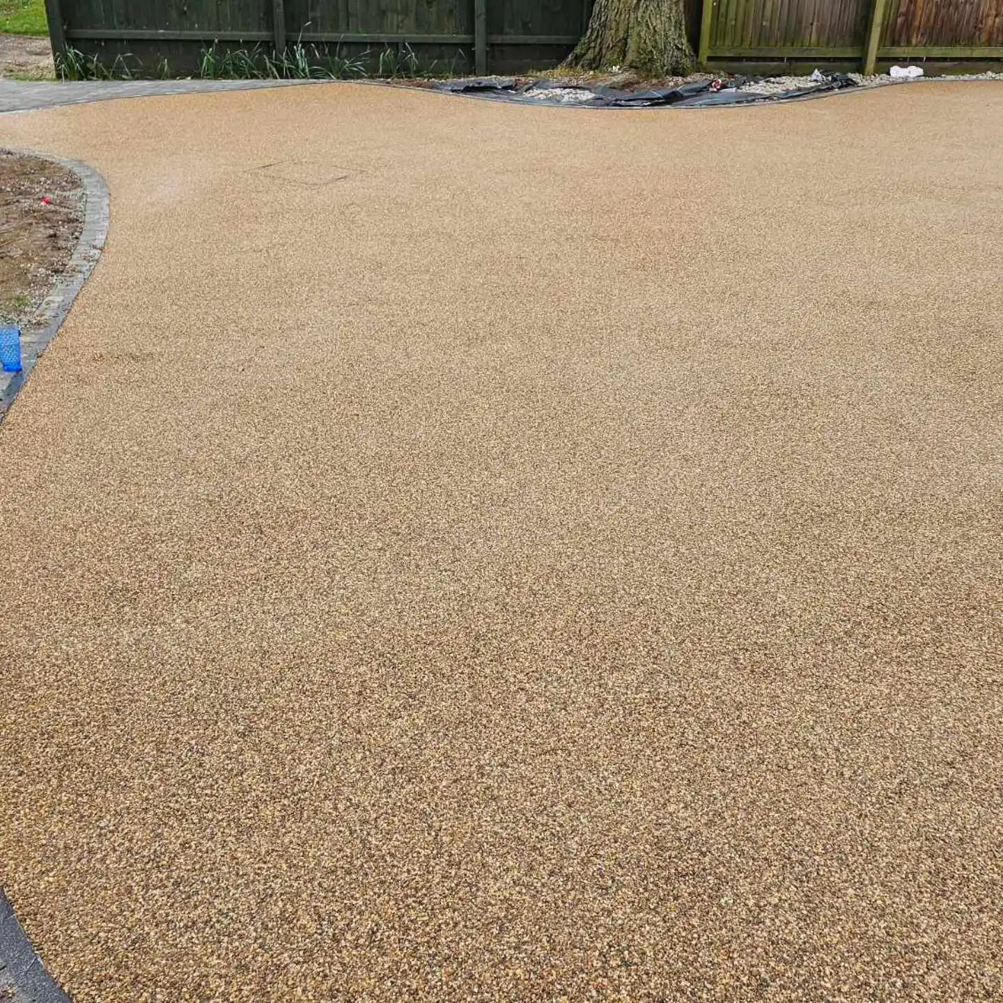 Buff resin bound stone close up